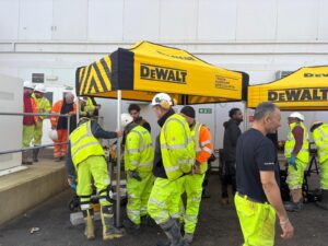 The workforce downed tools at Gartree for the DeWalt activation day